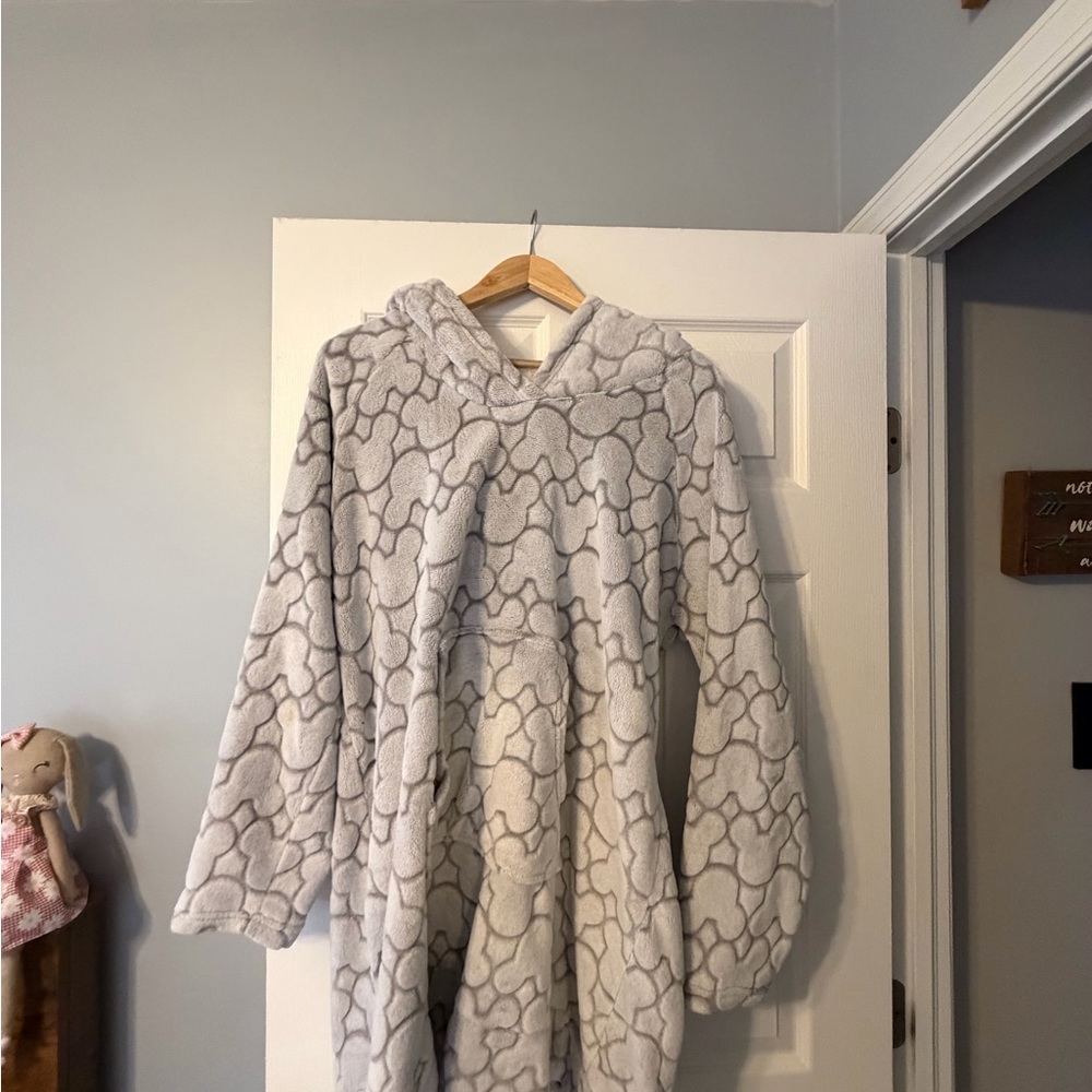 Disney Plush Light Gray Sherpa Hoodie